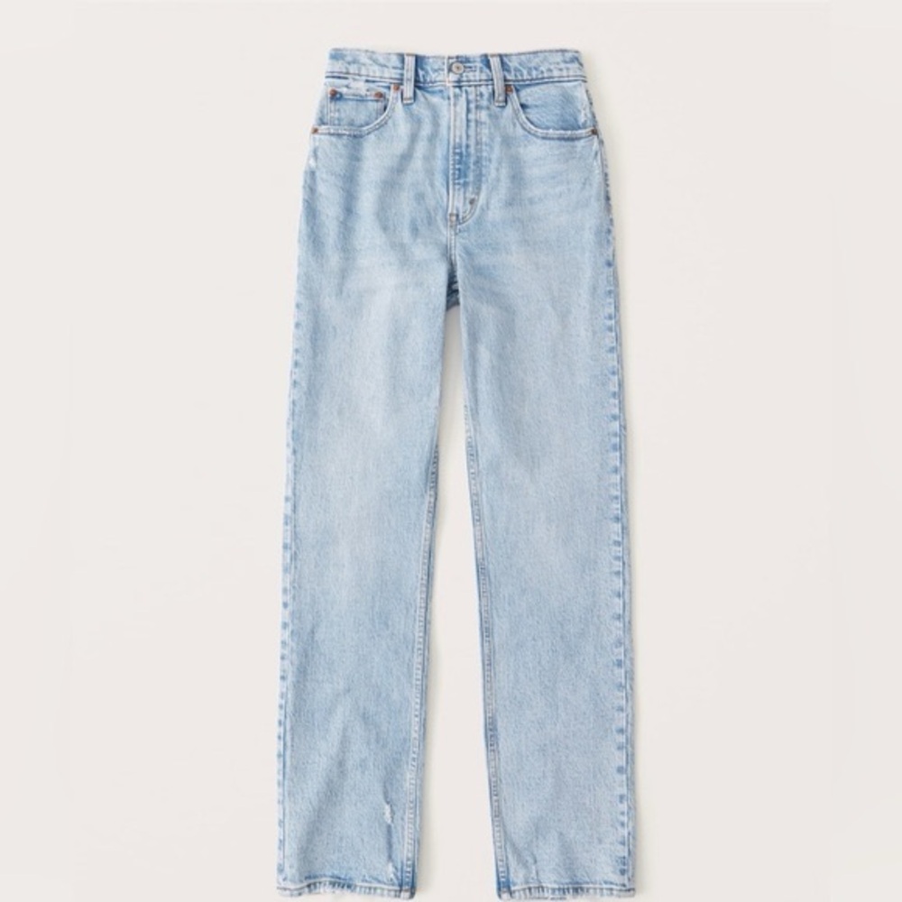 Abercrombie & Fitch Curve Love Ultra High Rise 90s Straight Jean